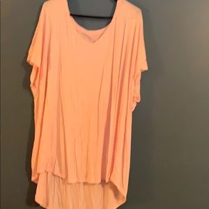 Maurices Plus Size 24/7 pale pink tee